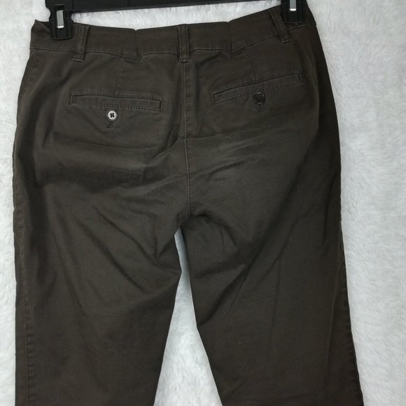 Talbots Womans Jeans Signature Pleated Waist Straight Leg Low Rise Brown 4 - Picture 8 of 13
